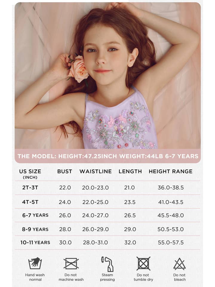 Pastel Purple Vibrant Embroidered Tulle Princess Dress for wholesale on Faire