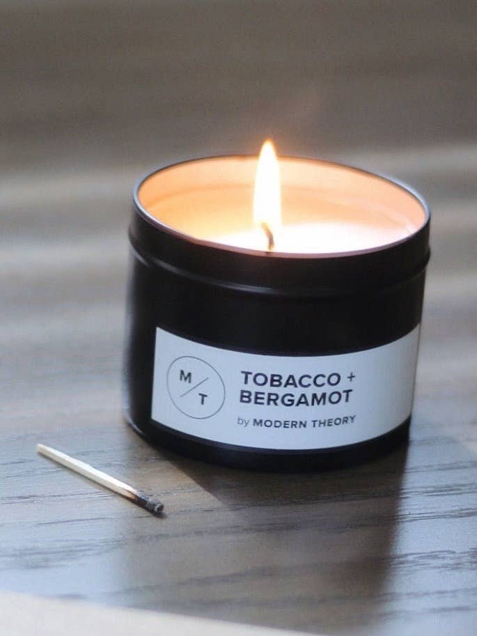 TOBACCO + BERGAMOT Candle Tin for wholesale by Modern Theory