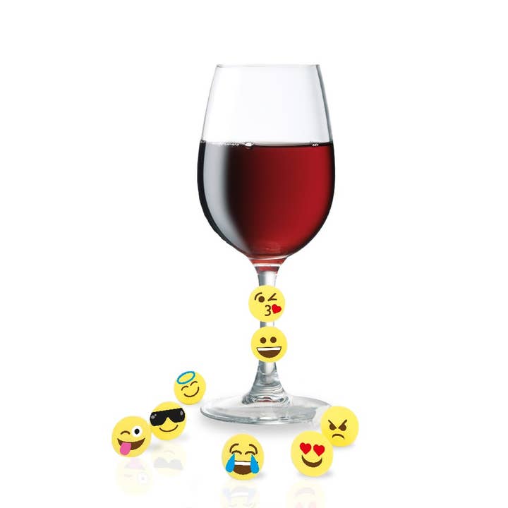 Emoticon Cup Marking Set, Silicone for wholesale by Vin Bouquet (Find It Import & Export Sl)