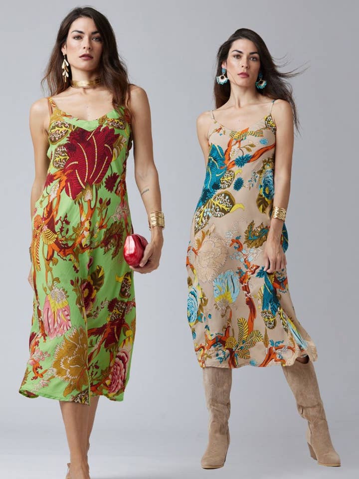 Thin strap midi dress for wholesale by Javier Teruel García - InfinityWear