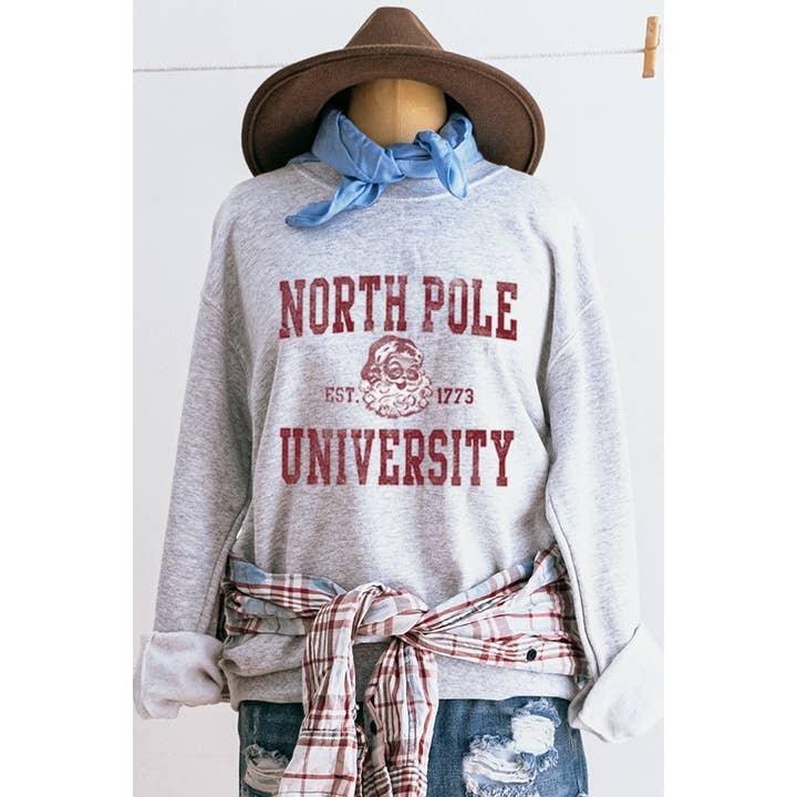 Illustrated Society - Venta al por mayor Sudadera estampada - Mujer - SUDADERAS GRÁFICAS NAVIDEÑAS DE LA UNIVERSIDAD NORTHPOLE