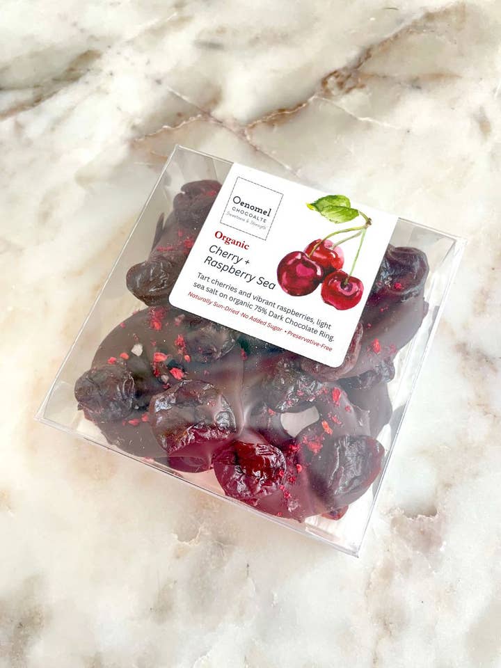 Biologique Cerise Framboise Mer pour la vente par Oenomel Chocolate