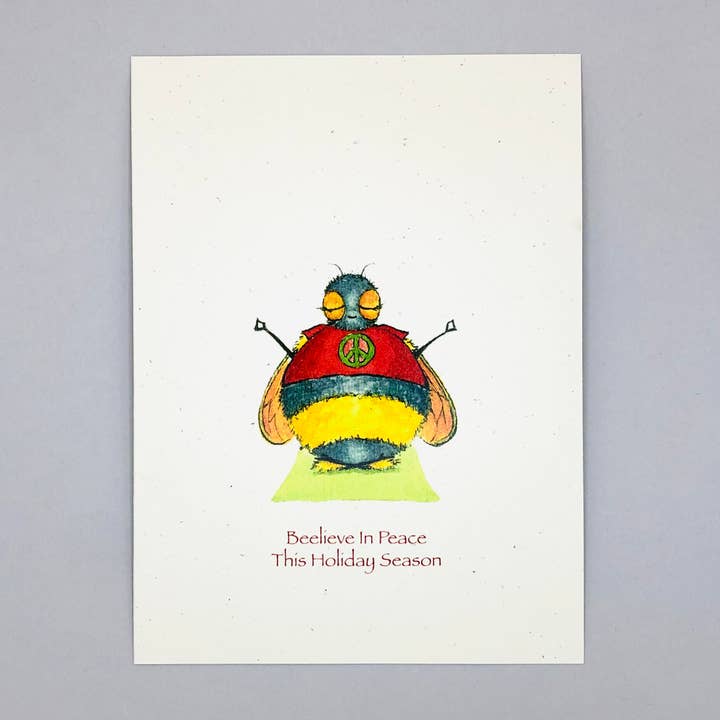 Beelieve In Peace This Holiday Season for wholesale by Just Bee & Me Greeting Cards