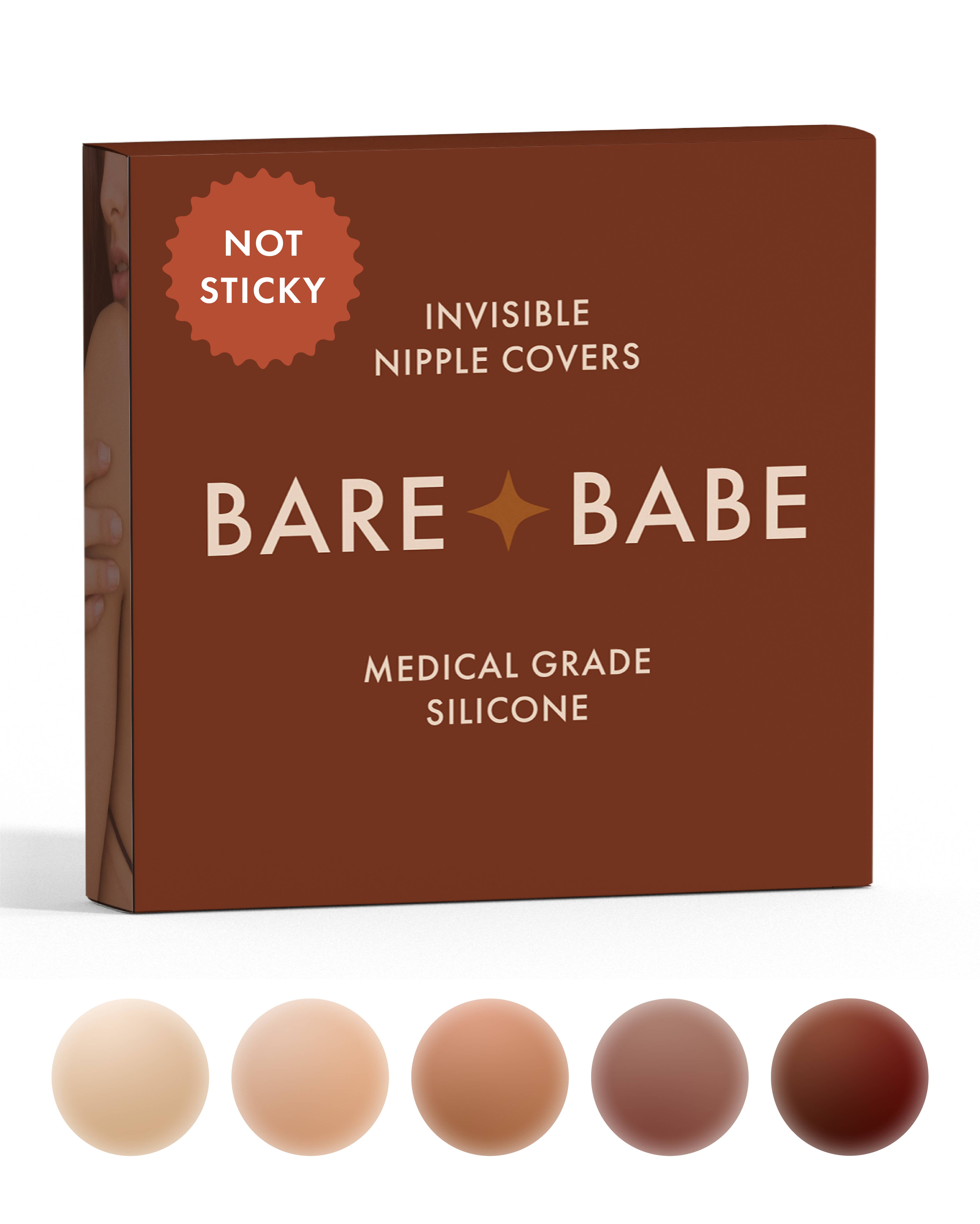 Bare Babe - Wholesale Nipple Pasties - Women's - Non-Adhesive "Grippy, Not Sticky" Nipple Covers10