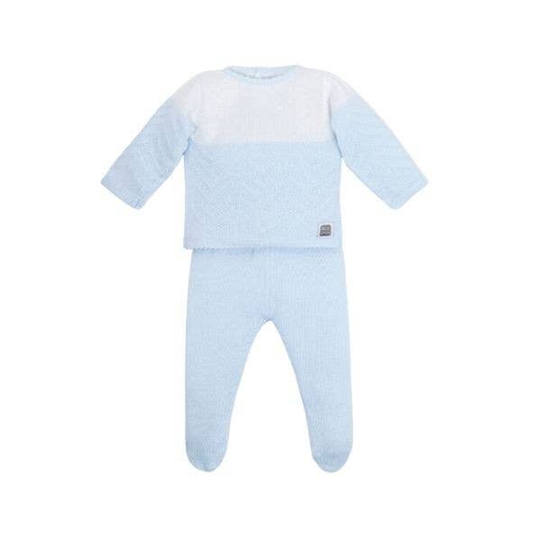light blue white Alfa Baby Set Celeste 100% Cotton for wholesale on Faire