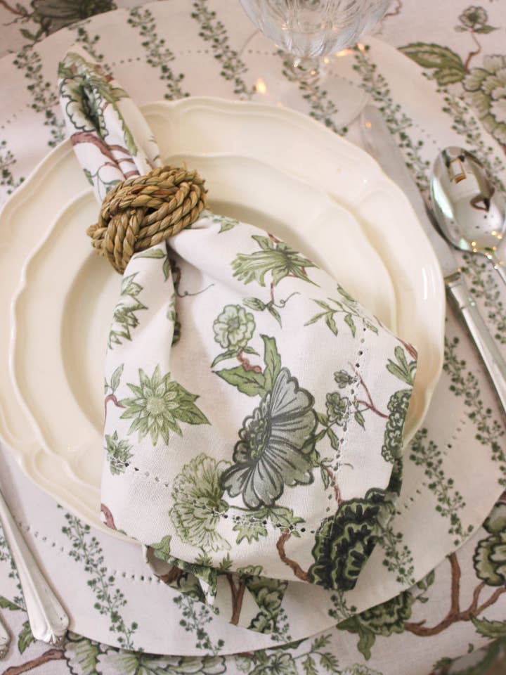 Florence Floral Napkins, Set of Four Fern for wholesale by Willamere