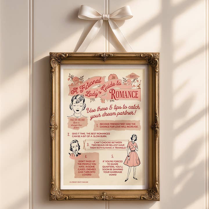 A Fictional Lady's Guide to Romance Art Print for wholesale by Literary Craft Parlour