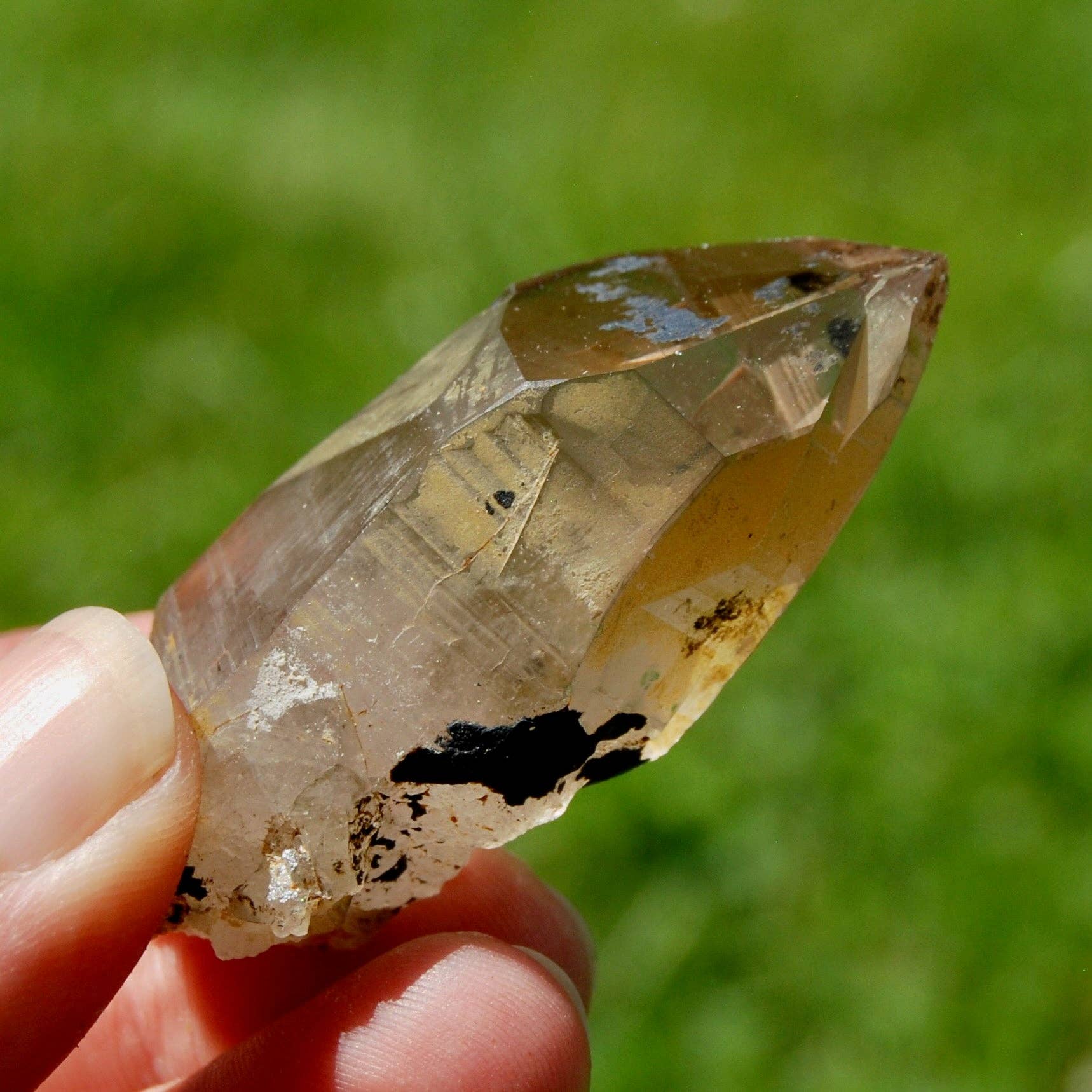 Caspar Curiosities - Wholesale Spiritual Stone/Crystal - 2.3in 45g Intricate Smoky Quartz Crystal Cathedral, Akashic Lines, Malawi msq144