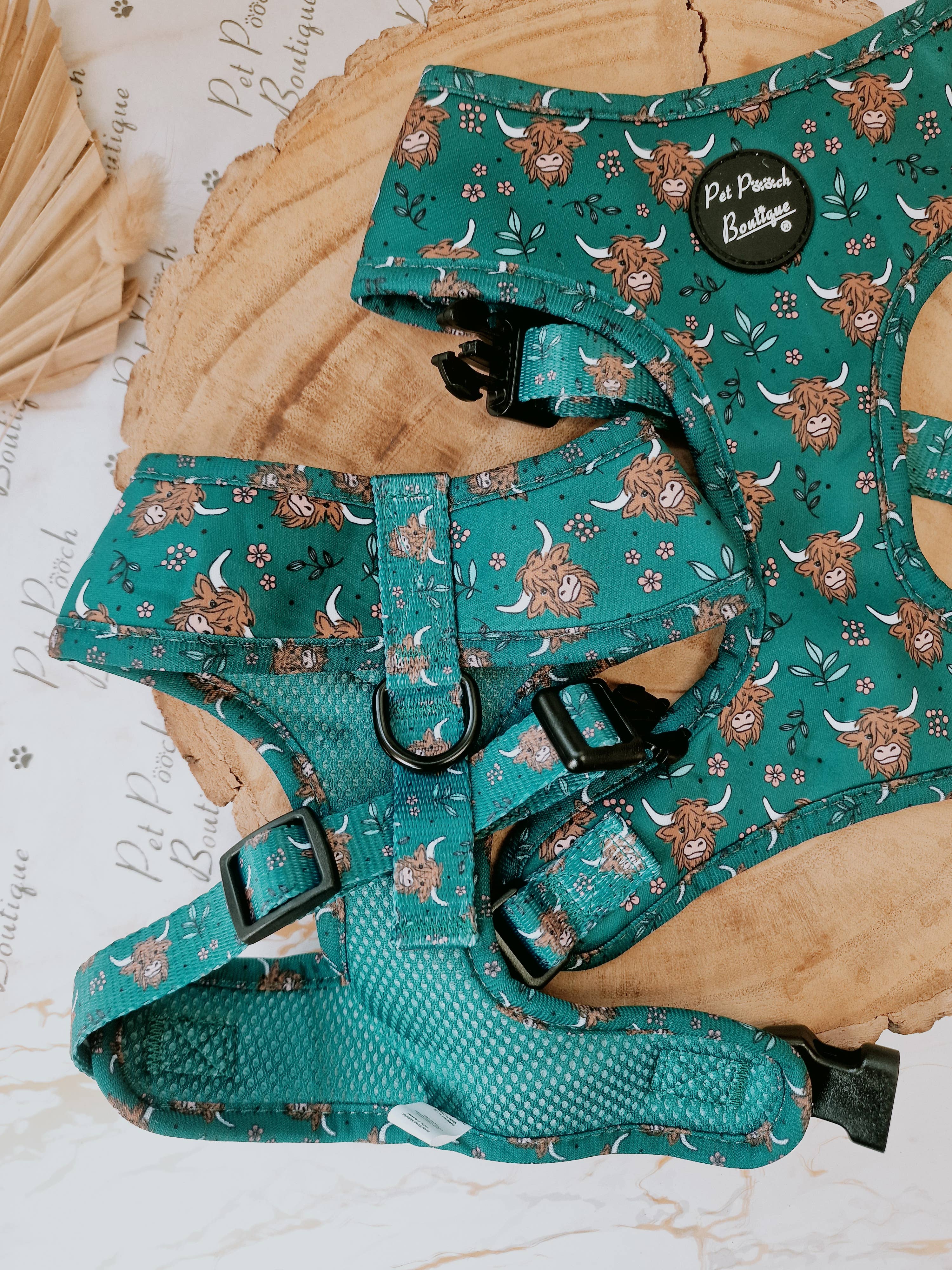 Pet Pooch Boutique - Wholesale Pet Harness - Dog - Happy Highland Cow Puppy Dog Harness10