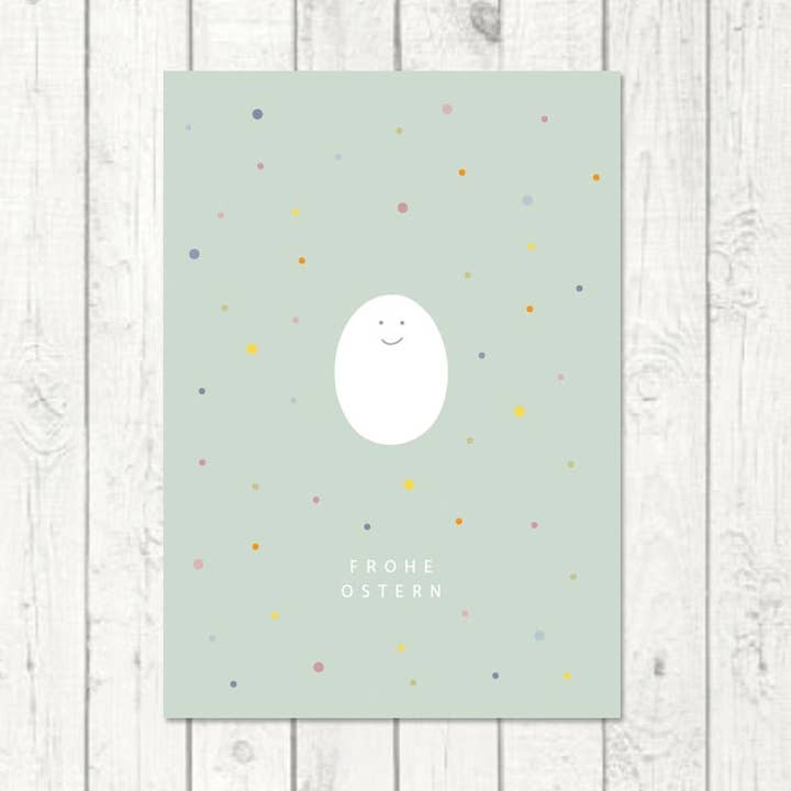 Osterpostkarte "Osterei" für den Großhandel von mimie & joe