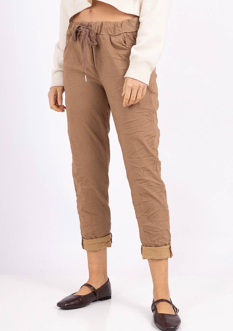 LINEN & COTTON HOUSE – wholesale Pants – Women's – 77312 WRINKLED PANTS WITH LARGE POCKETS52