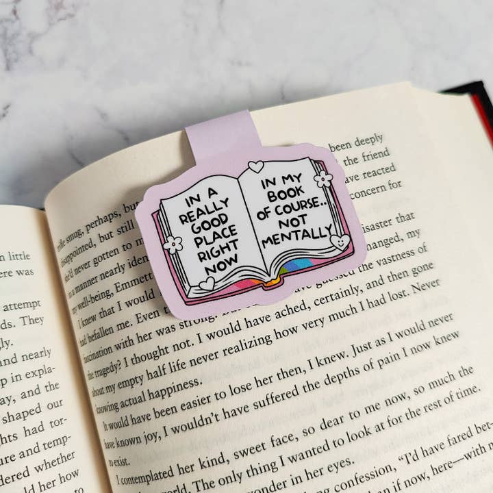 Magnetic Bookmark with Mental Health Humor and Sarcasm for wholesale by honeysheshome