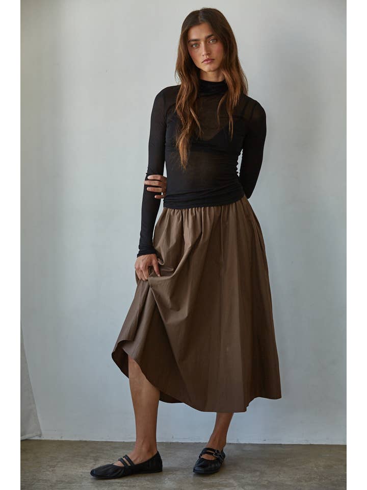 By Together - Wholesale Knit Top - Women's - L8611 | Knit Tencel Jersey Turtleneck Long Sleeve Sheer Top7