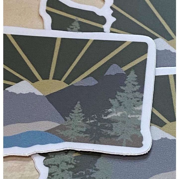 Beth Ann Erickson Designs - Wholesale Sticker - Washington State Sticker, Durable Waterbottle Sticker1