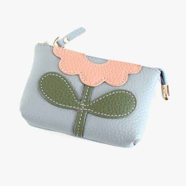 Pretty Persuasions - Venta al por mayor Monedero - Mujer - Monedero PL23002 de piel con apliques florales y llavero