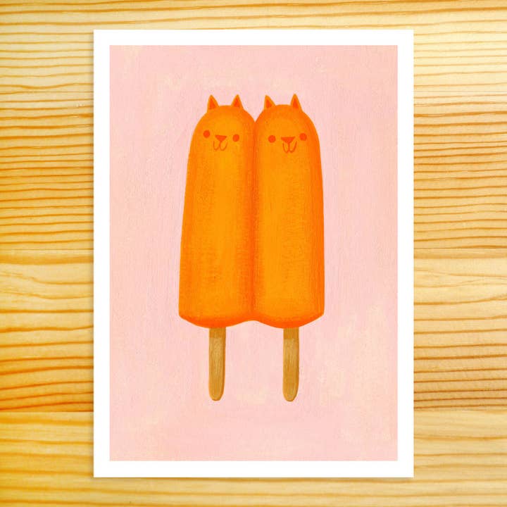 Twin Pop 5x7in Art Print for wholesale by Nellie Le