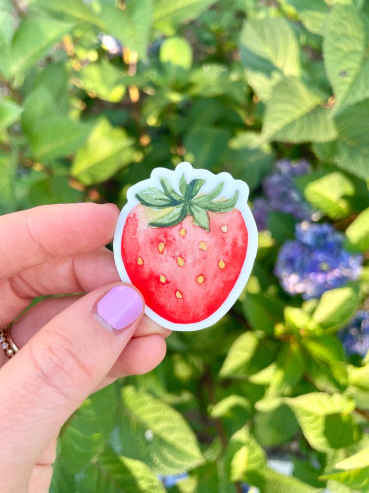 Erdbeer-Aufkleber für den Großhandel von Ellen Schaefer Art