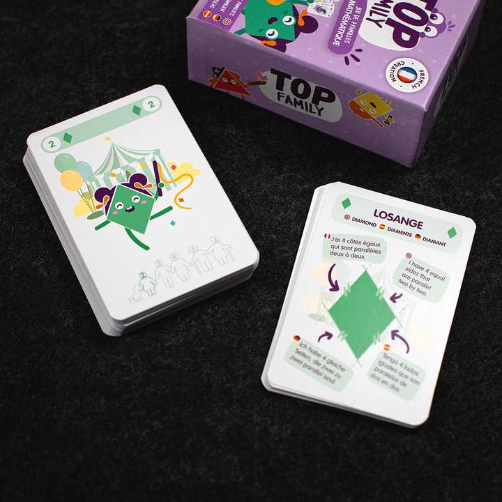 Topla - Venta al por mayor Juegos de cartas - Juego Top'Family de 7 familias geométricas