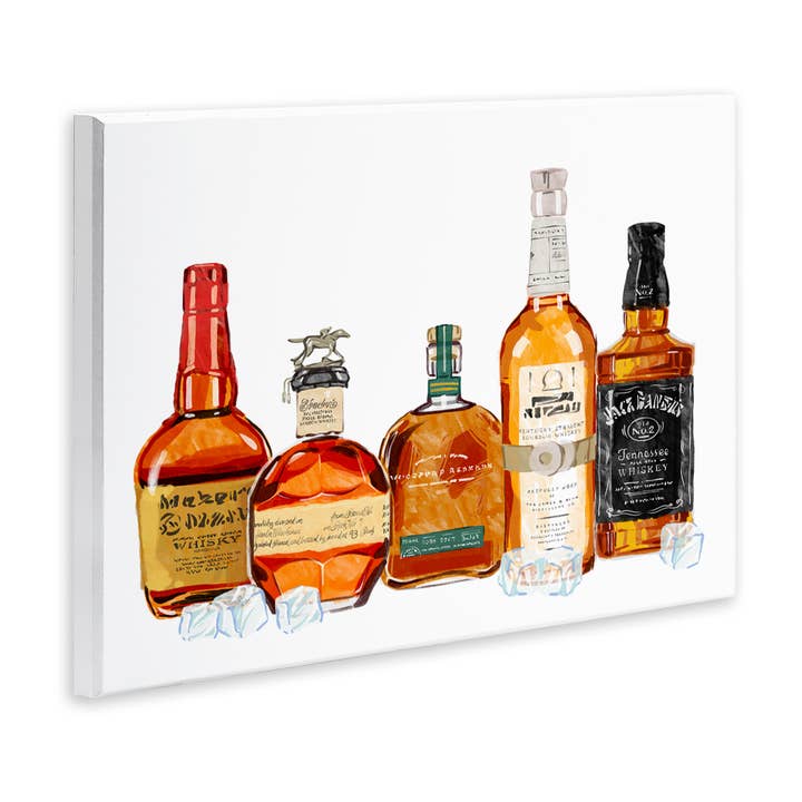 Stupell Industries - Wholesale Wall Sign - Whiskey Bottles & Ice Cubes - Unframed Wall Art3