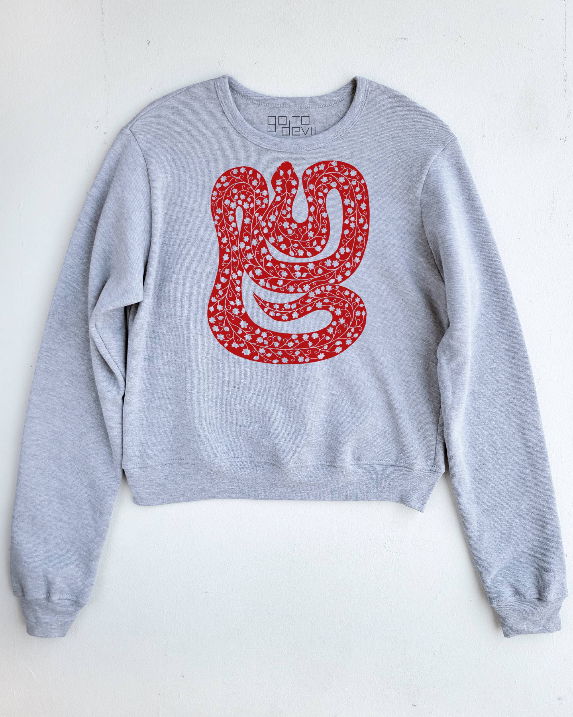 Go To Devil – Engroshandel Grafisk Sweatshirt - Dame – Snake sweatshirt til kvinder1