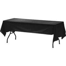 Everyday Supply Co - Wholesale Tablecloth - Genuine Joe Black Plastic Table Covers, 108"x54", 24/Carton0