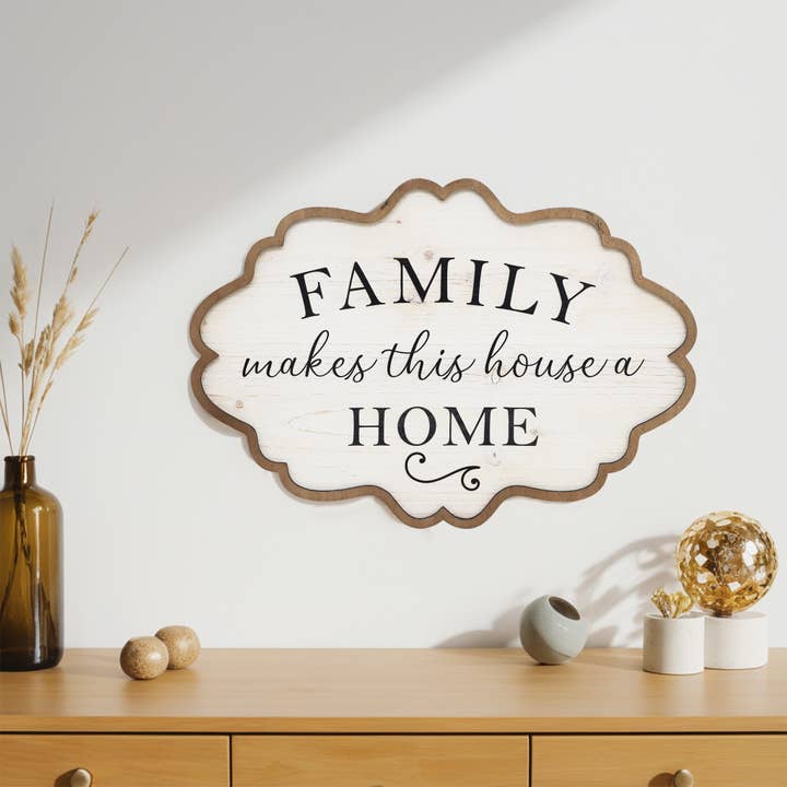 Paris Loft Inc - Wholesale Wall Decor - Kids & Baby - Family Makes This House a Home Wall Decor, Quote Wall Art2