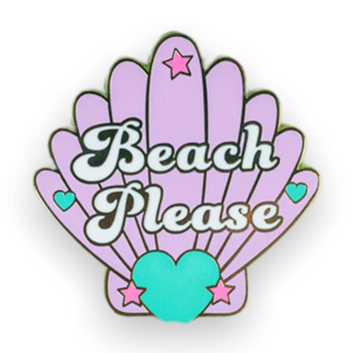 Beach Please Enamel Pin for wholesale by Quirky Crate