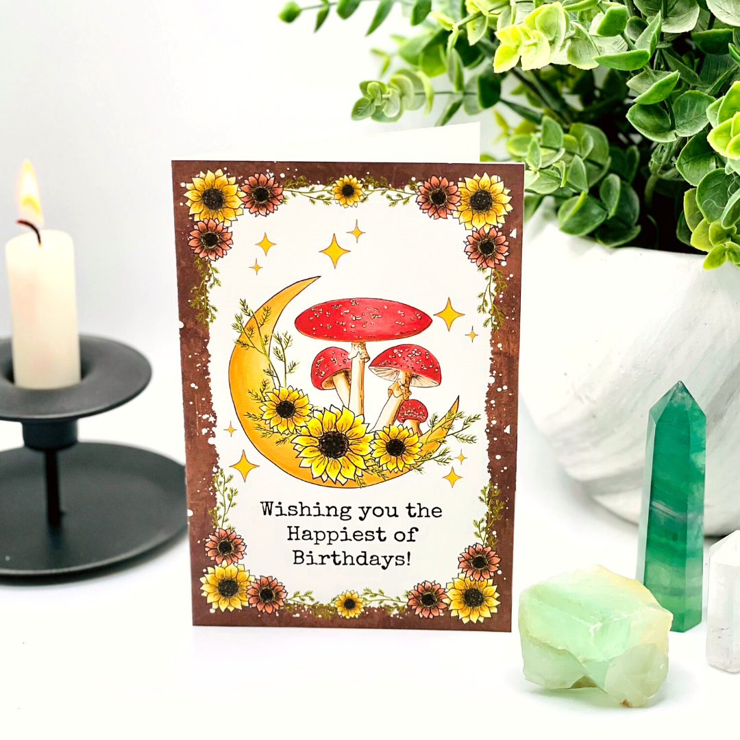 NOMAD Moon Magic - Wholesale Birthday Card - 4x6 Mushroom Birthday Greeting Card, Witchy Cottagecore3