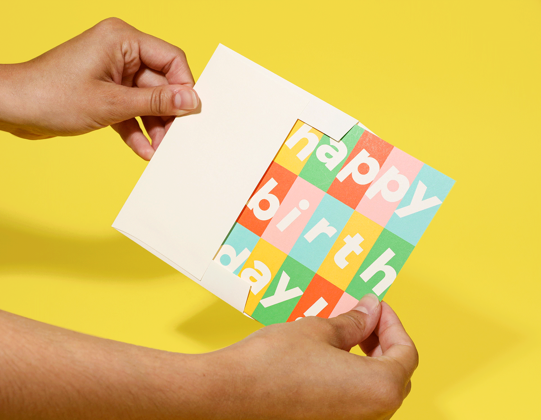 paper&stuff - Wholesale Birthday Card - Birthday Grid Greeting Card – Modern & Colorful1