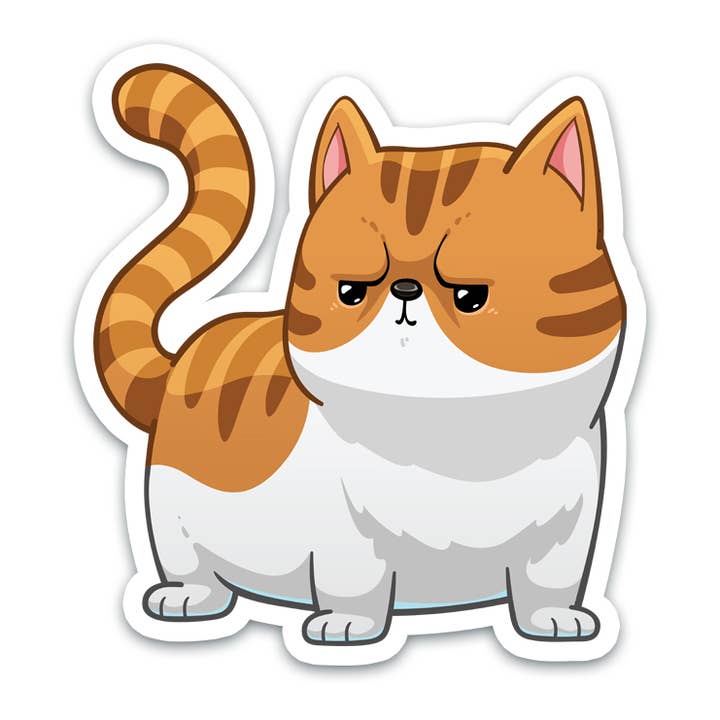 Exotic Shorthair Sticker | Cute Cat Stickers For Hydroflask for wholesale by Vancity Stickers