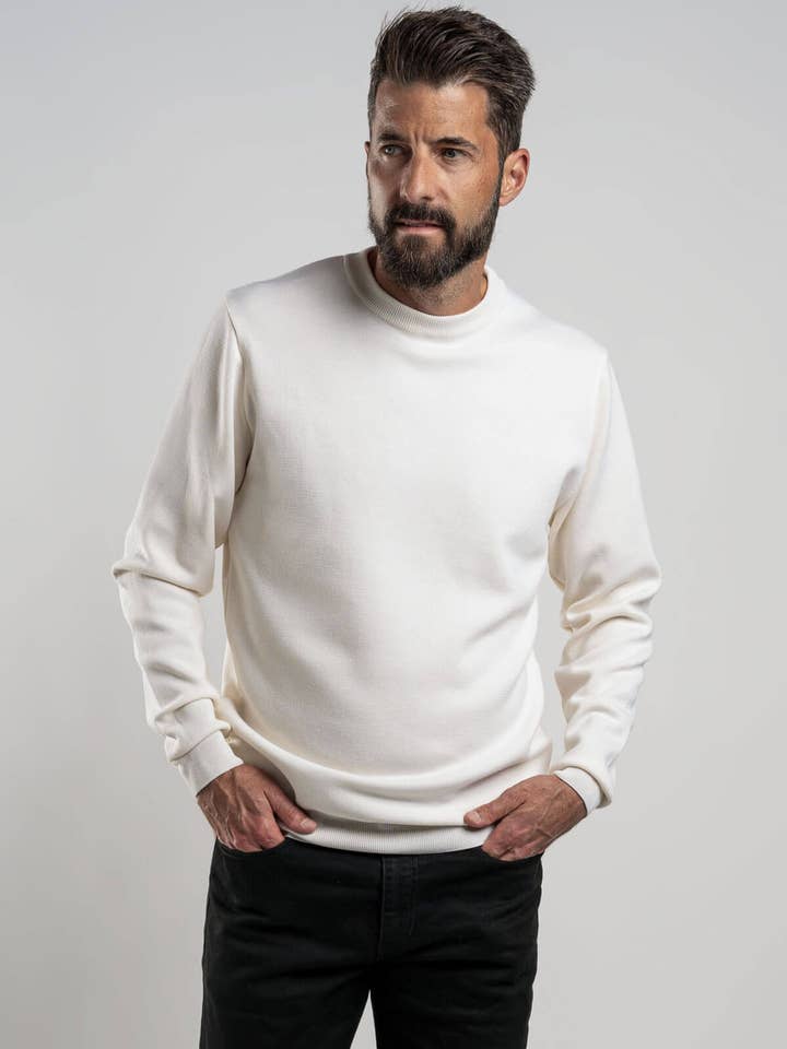 Pull en maille LEGNA-MERINO pour la vente par Muntagnard