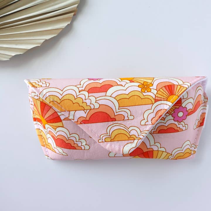 Sun Bound Rainbow Soft Fabric Glasses Case, Glasses Pouch for wholesale by Ingrid Allen