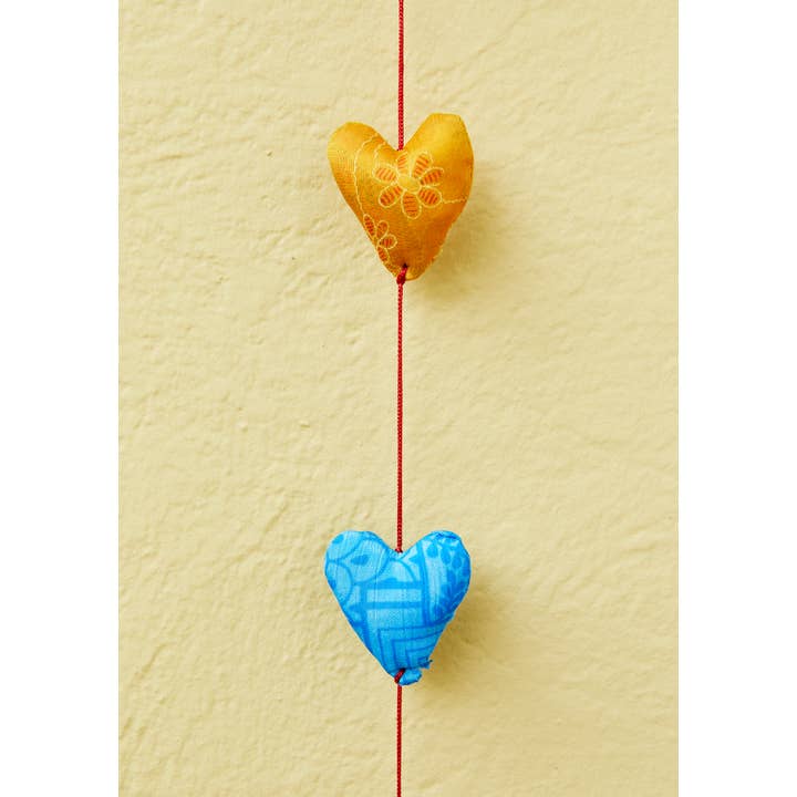 Namaste - Wholesale Bunting/Garland - Recycled Sari Garland - Hearts