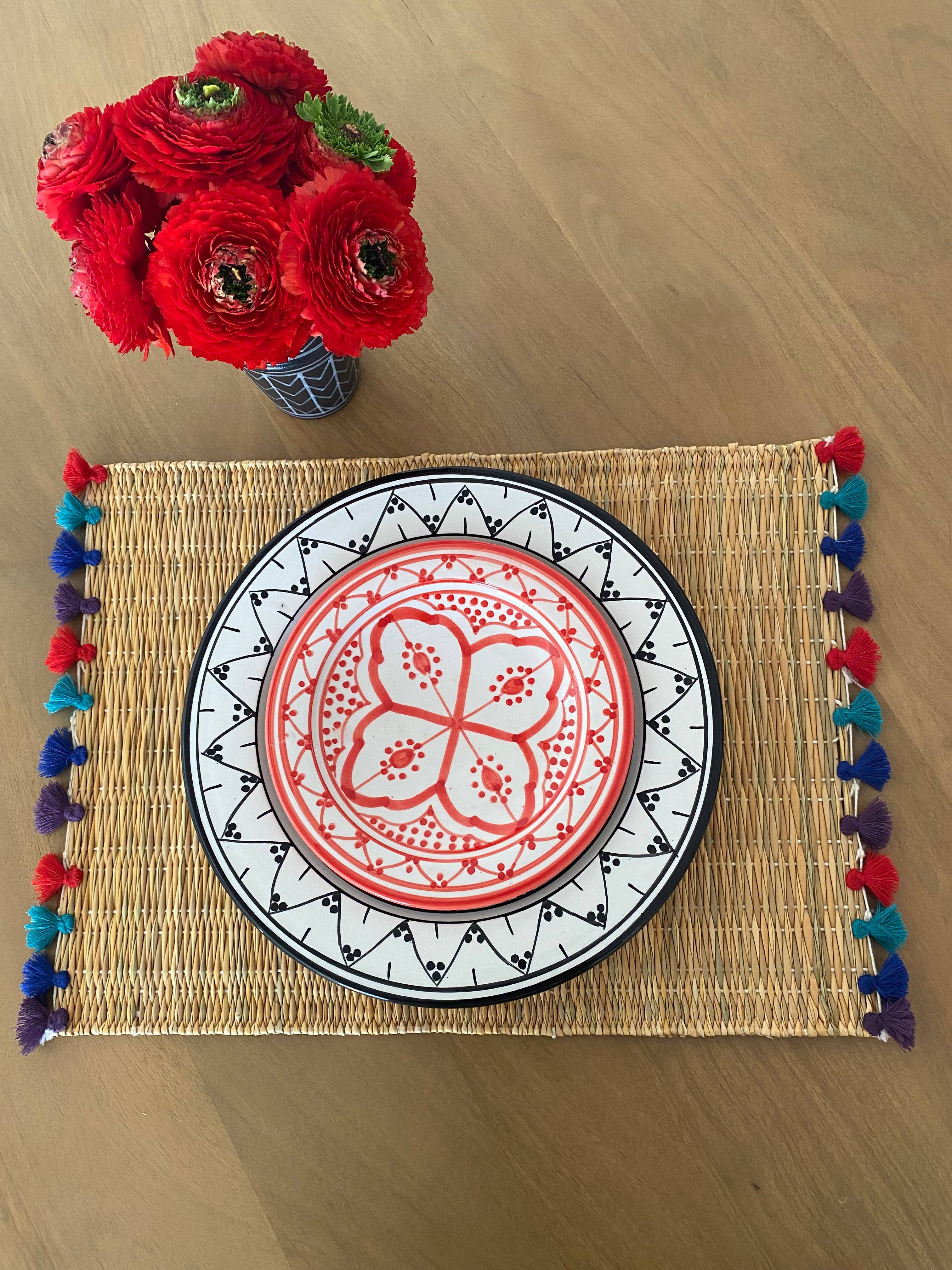 Black Safi  Ceramic Dinner Plates    -  Set  of  4  Patterns for wholesale on Faire3