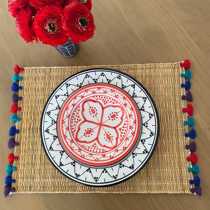 Black Safi Ceramic Dinner Plates - Set of 4 Patterns for wholesale on Faire3