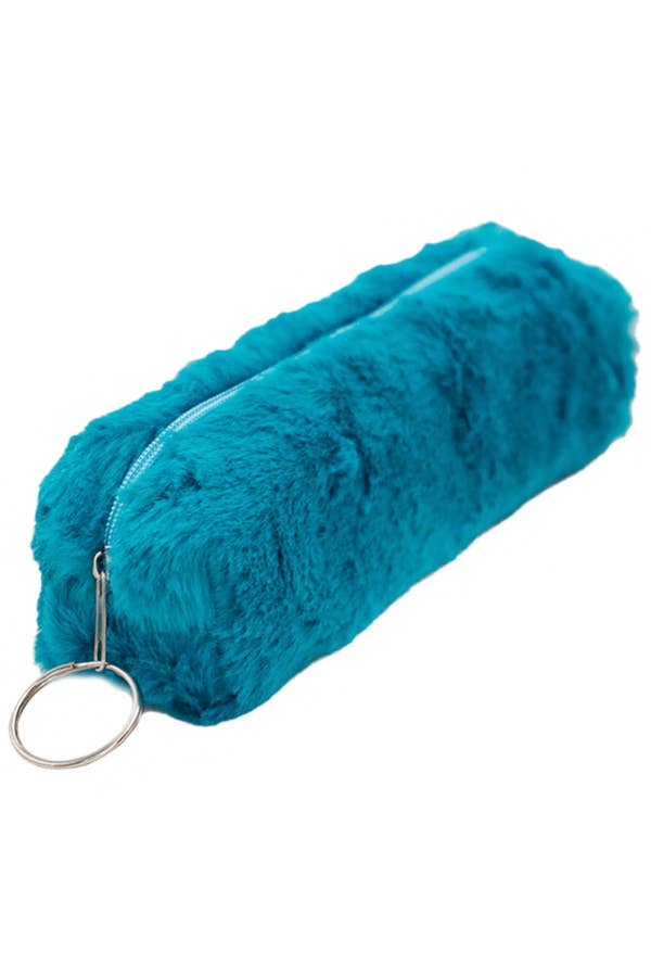 Cap Zone - Wholesale Makeup/Cosmetic Bag - Fluffy Faux Fur Zippered Pencil Case Makeup Cosmetic Pouch1