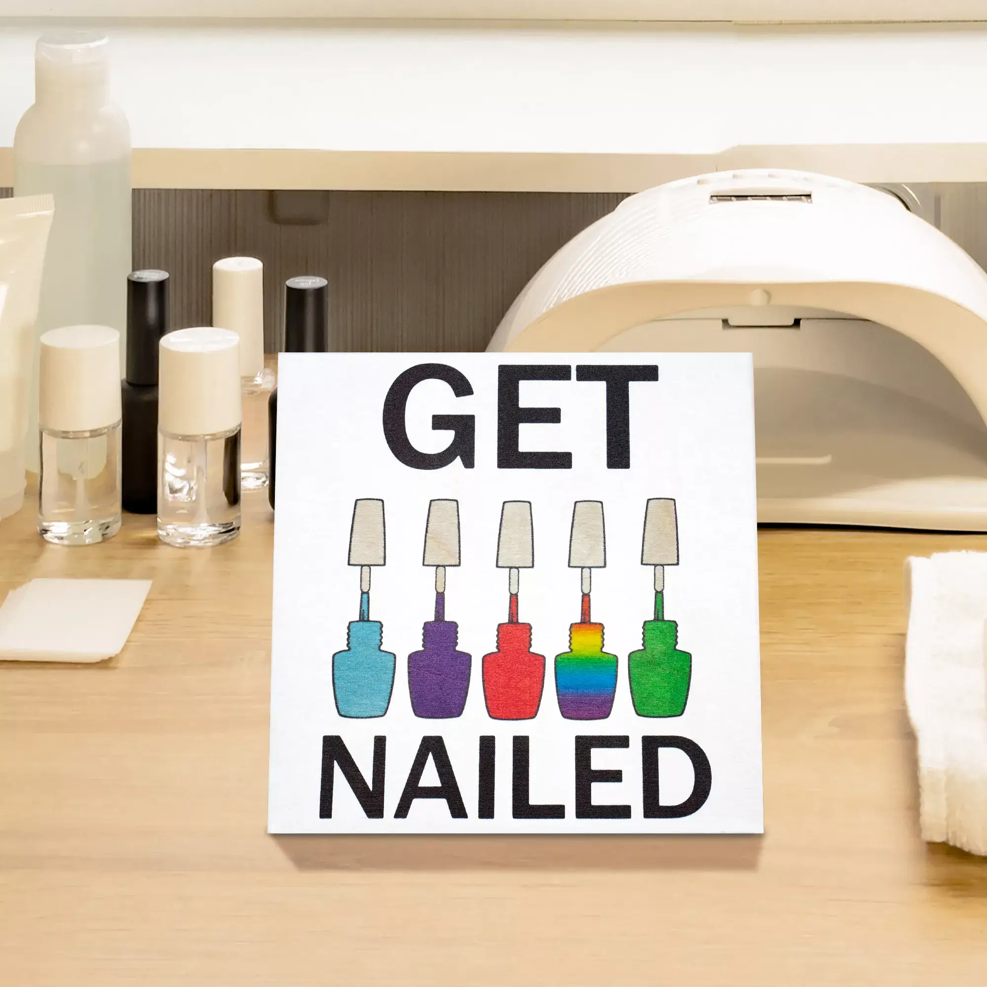 JennyGems - Wholesale Desk/Tabletop Sign - Funny Nail Salon White Decor, Manicurist Gifts1