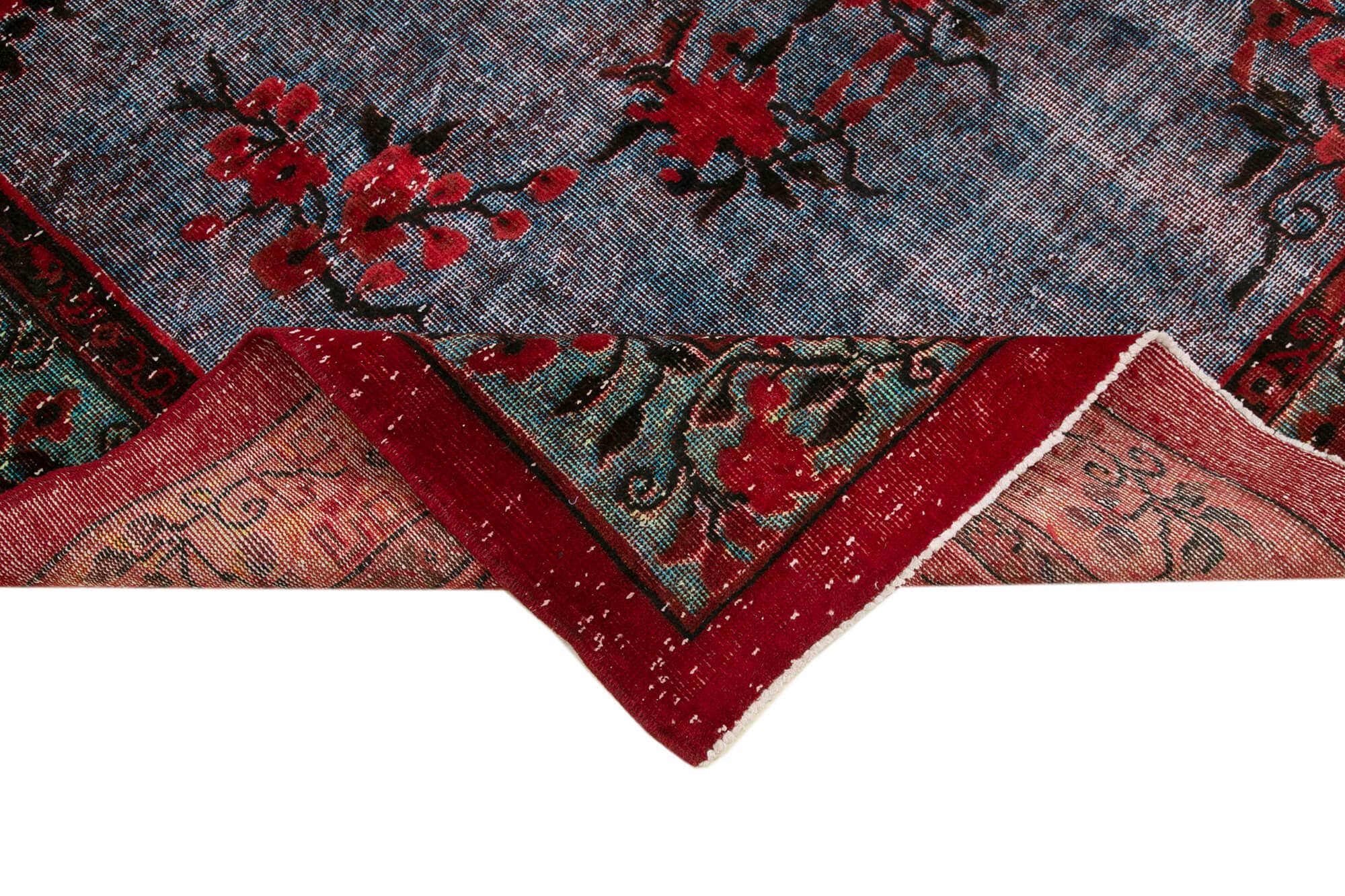 RUG N CARPET - Wholesale Vloerkleed - 6x10 Rood Overgeverfd Tapijt - 221045