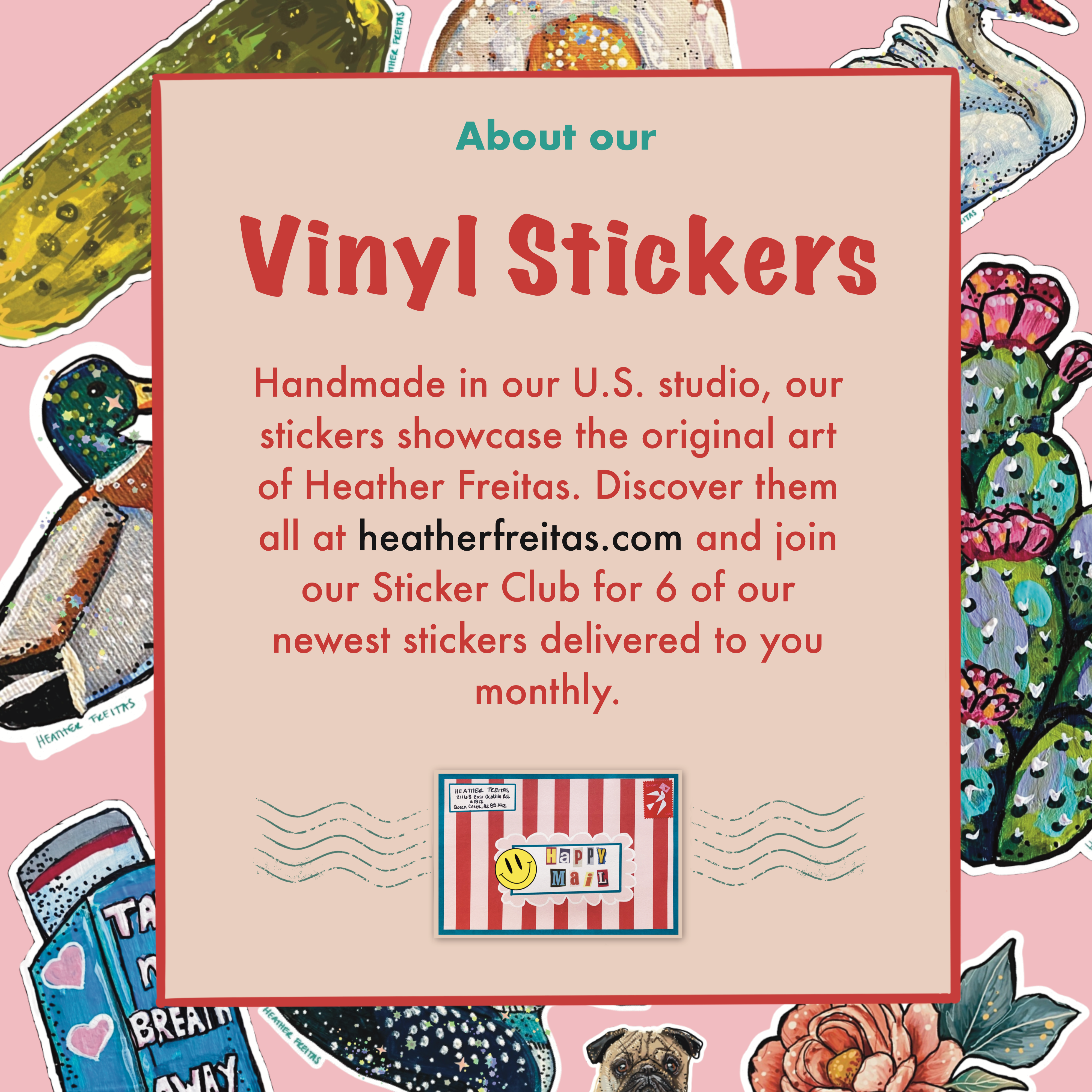 Heather Freitas - Wholesale Sticker - Pug Sticker3