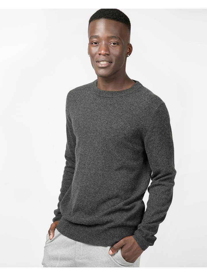 QUINN - Wholesale Sweatshirt - Men's - Qi Cashmere Crew Neck