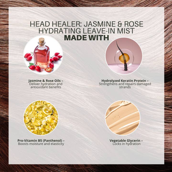 ATANA HEAD SPA, LLC - Wholesale Hair Leave-In Conditioner - Head Healer: Jasmine & Rose Hydrating Leave-In Mist2