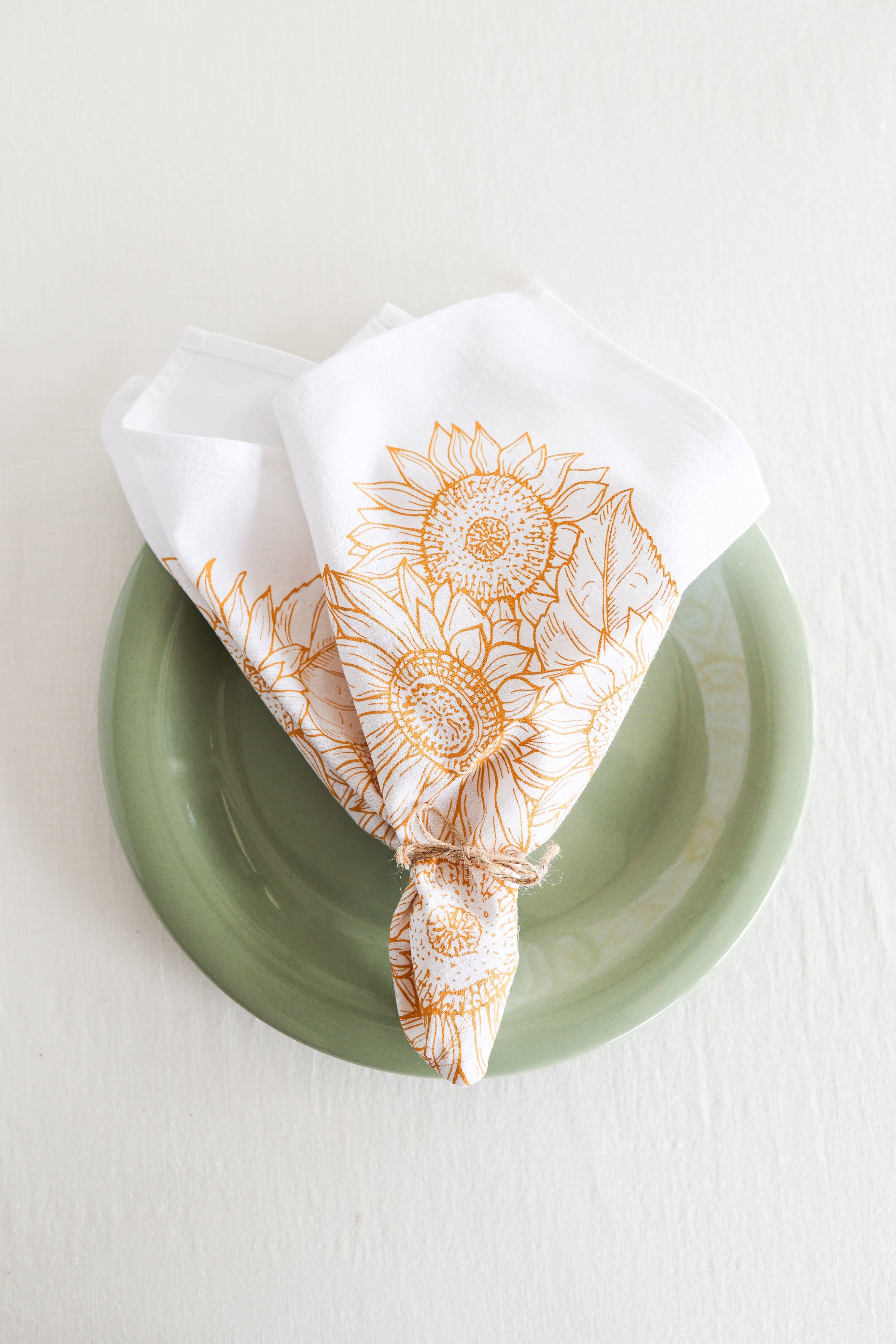 Highland Ridge  |  Handmade Home Decor – wholesale Dinner & cloth napkin – Sunflower Garden Napkins Set of 42