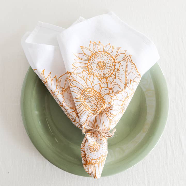 Highland Ridge | Handmade Home Decor – wholesale Dinner & cloth napkin – Sunflower Garden Napkins Set of 42