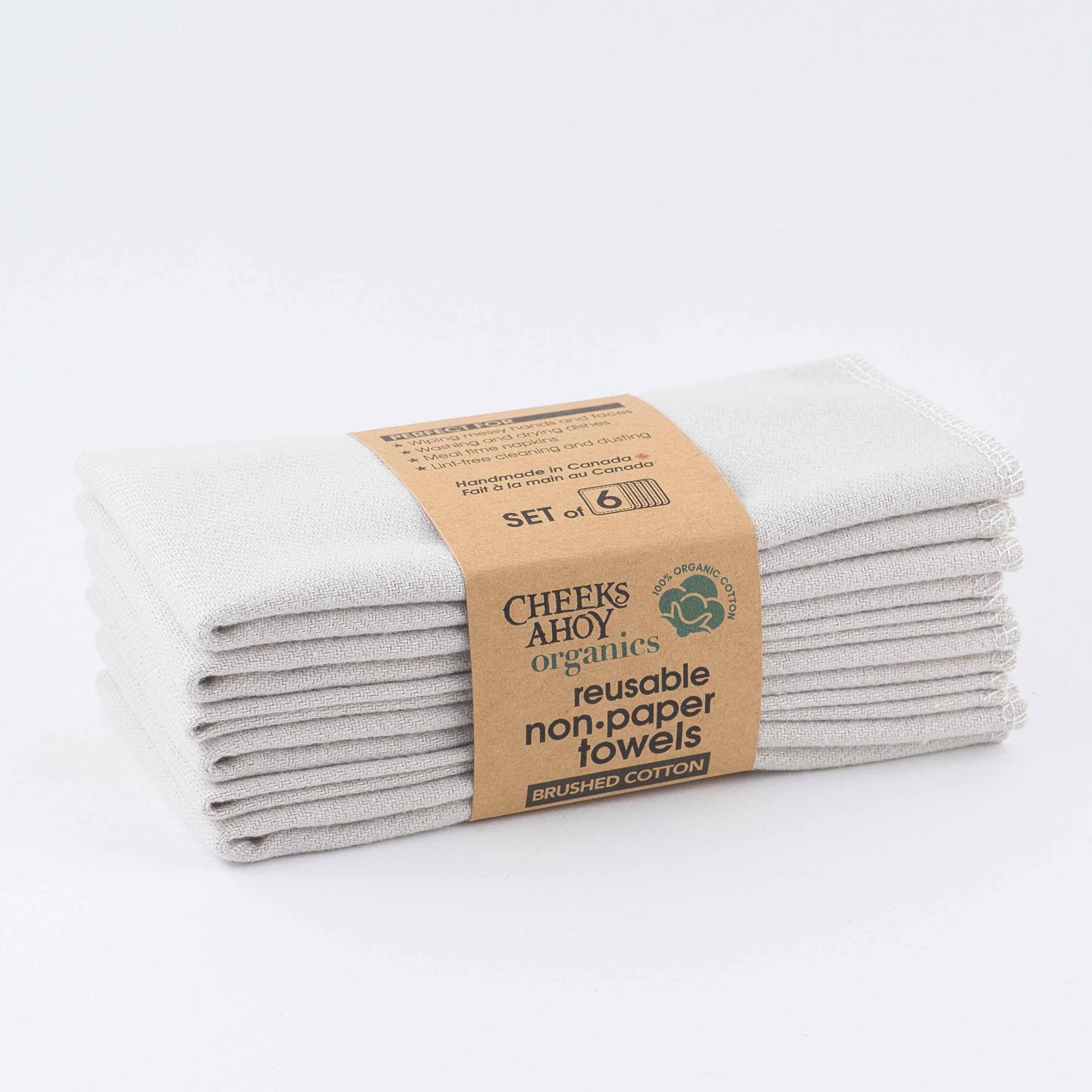 Cheeks Ahoy - Venta al por mayor Paño de cocina - Toallas no de papel - Algodón cepillado orgánico2