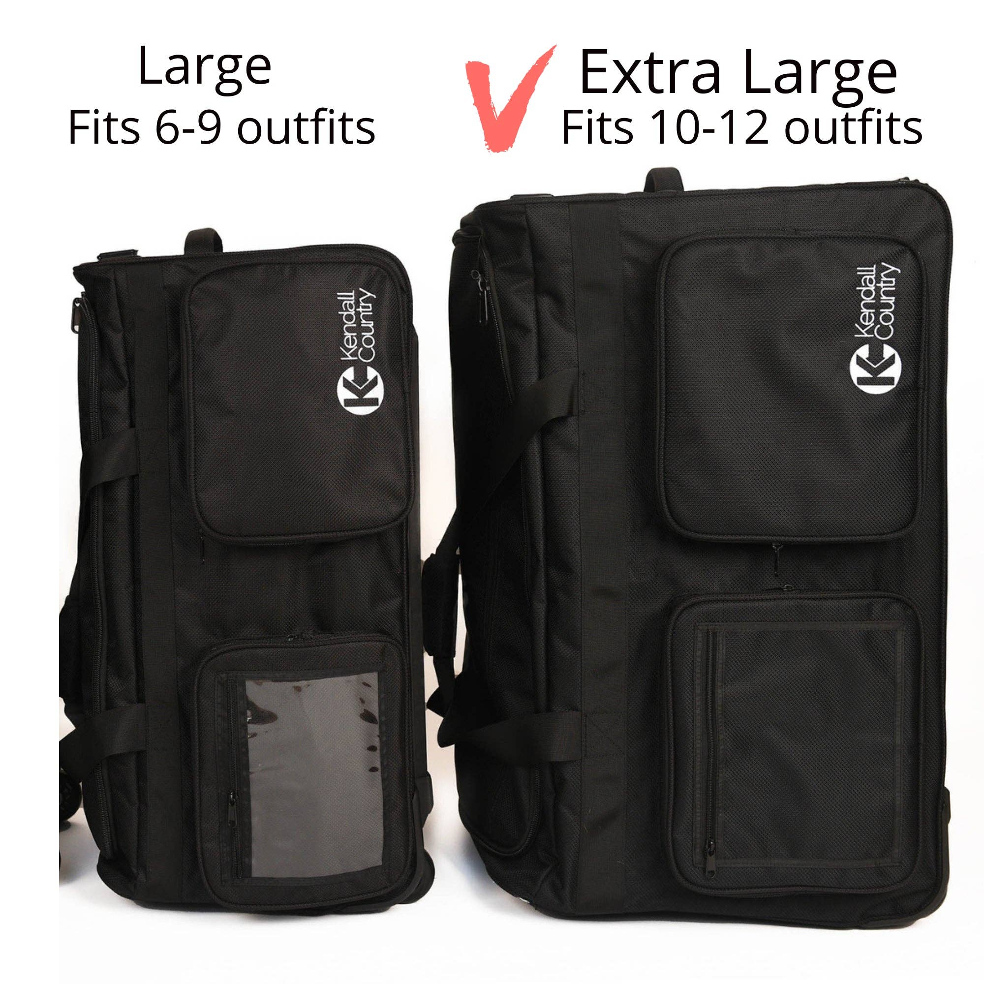 Kendall Country - Vente Valises - Sac de voyage à roulettes avec porte-vêtements - Noir Corbeau, très grand 76 cm6