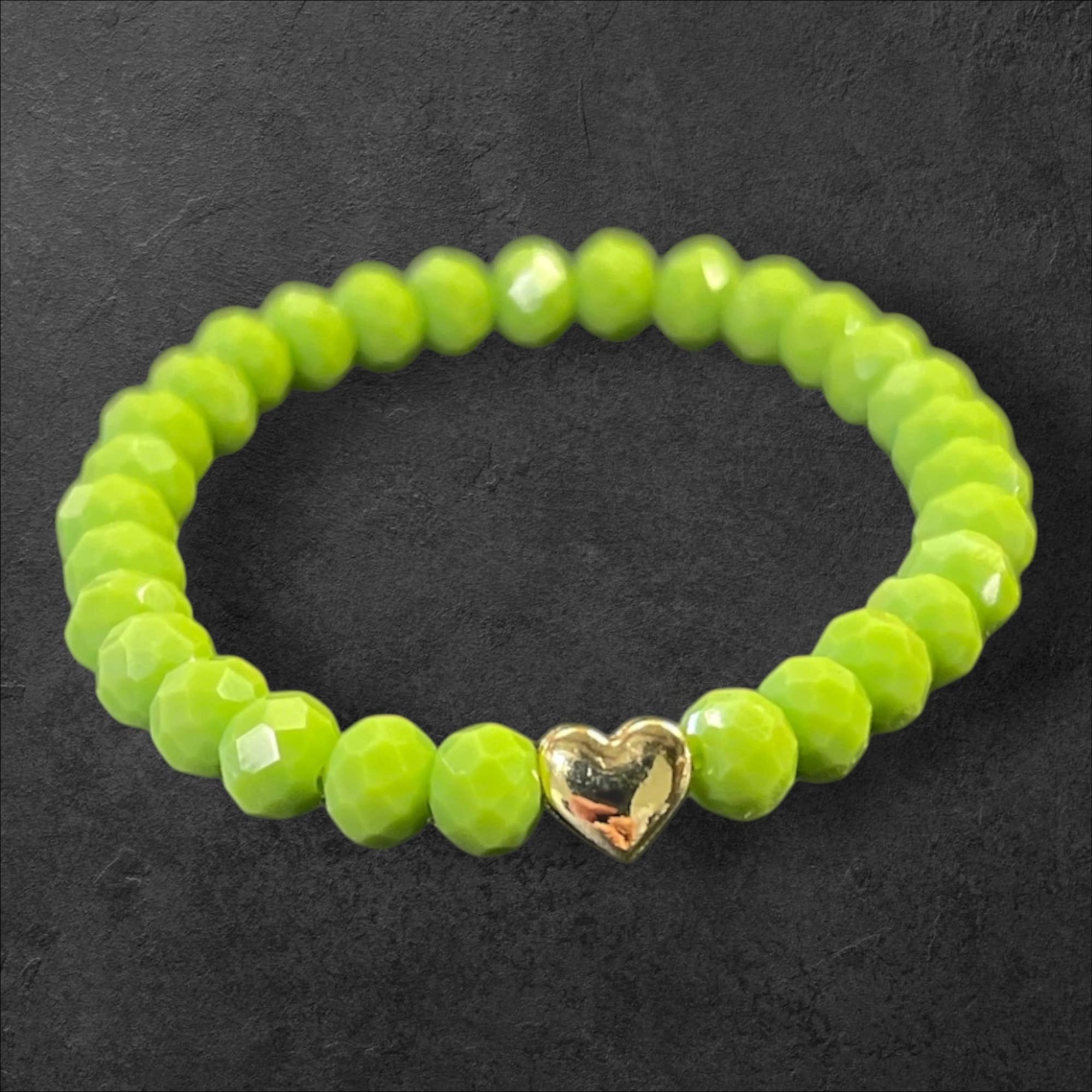 Loli - Wholesale Beaded Bracelet - Kids - Kids Stretchy Bracelet - Heart Charm6