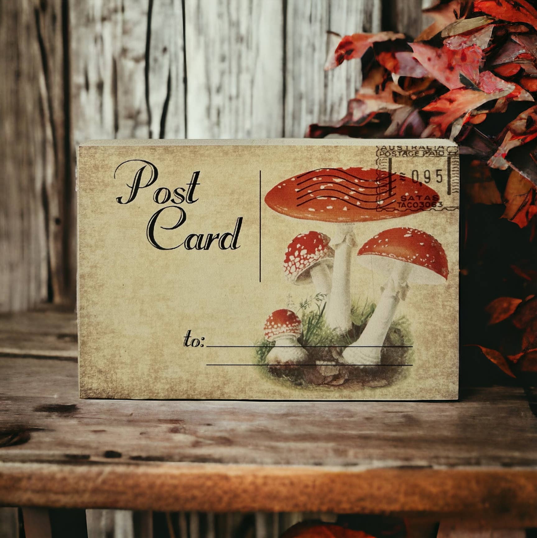 Inkwood Crafters - Wholesale Sign - Vintage Style Wood “Postcards” - Fall/Autumn Home Accents5