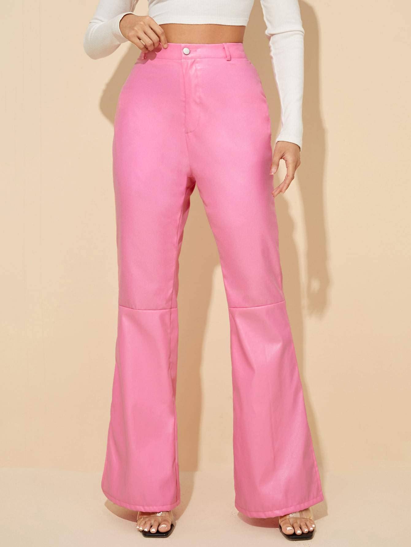 Flarix - Wholesale Pants - Women's - pu leather flare leg pants4