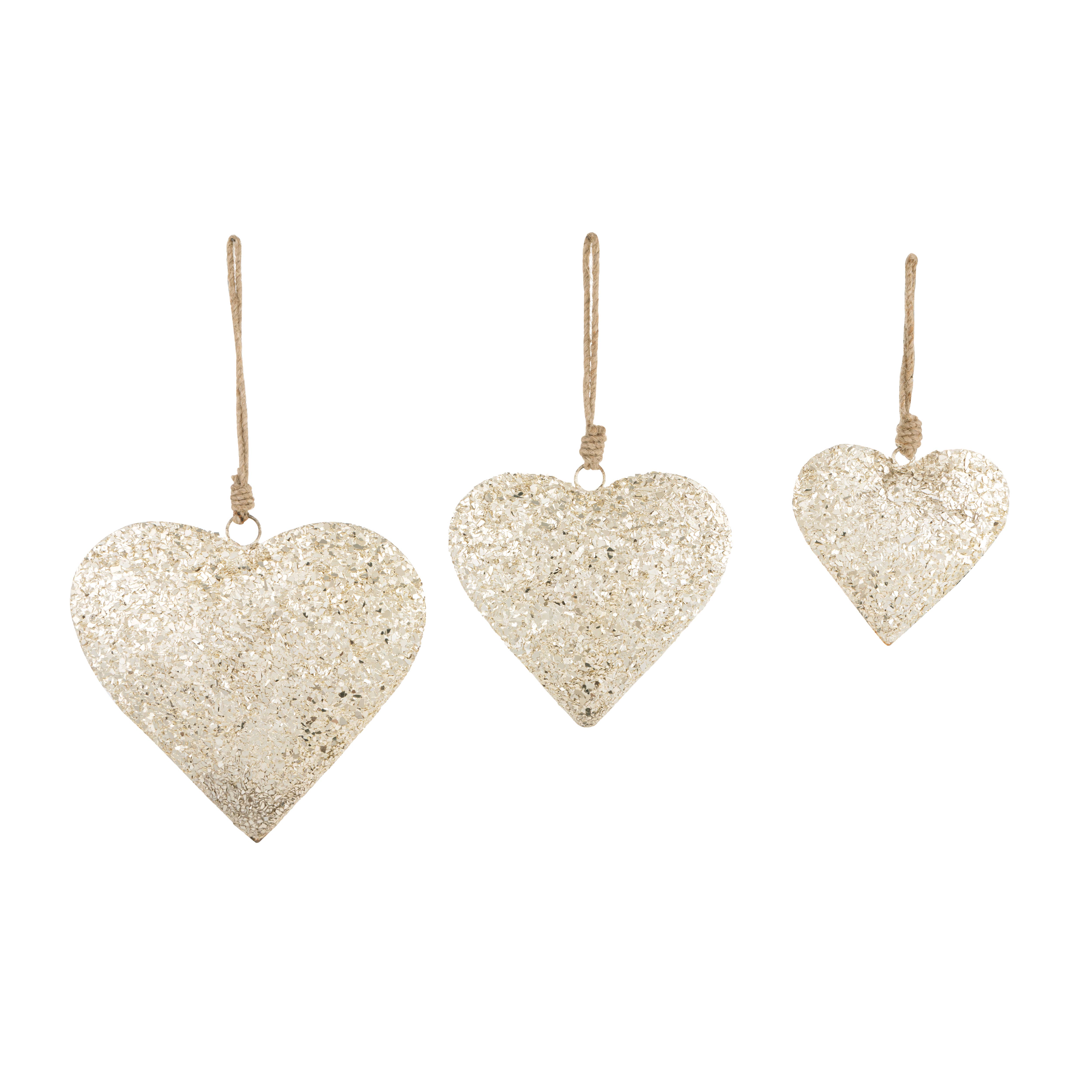 DEMDACO - Wholesale Ornament - Large Glitter Heart Ornaments - Set of 30