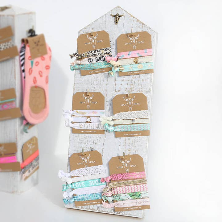 Display 6 haakjes - Vintage wit voor wholesale door Love Ibiza